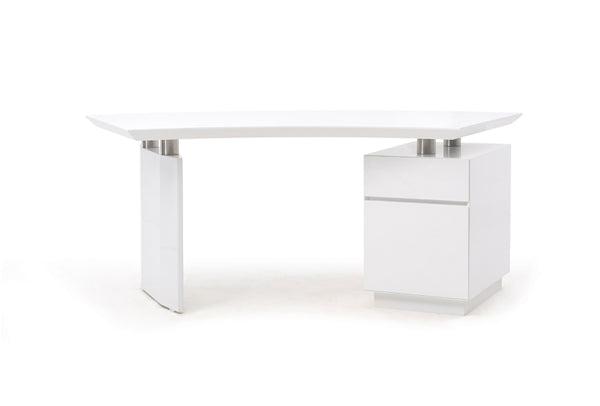 Modrest Stanford Modern White Office Desk Model VGVCBT022-WHT