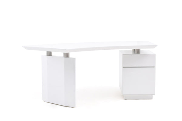 Modrest Stanford Modern White Office Desk Model VGVCBT022-WHT