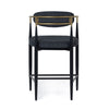 Modrest Buchtel Mid Century Modern Dark Grey & Gold Arm & Black Counter Chair Model VGDW-J1313-DKGRY