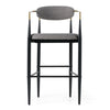 Modrest Buchtel Mid Century Modern Medium Grey & Gold Arm & Black Bar Chair Model VGDW-J1314-MEDGRY