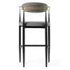 Modrest Buchtel Mid Century Modern Medium Grey & Gold Arm & Black Bar Chair Model VGDW-J1314-MEDGRY
