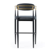 Modrest Buchtel Mid Century Modern Dark Grey & Gold Arm & Black Bar Chair Model VGDW-J1314-DKGRY