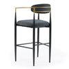 Modrest Buchtel Mid Century Modern Dark Grey & Gold Arm & Black Bar Chair Model VGDW-J1314-DKGRY