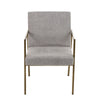 Modrest Burnham Modern Light Grey & Brass Arm Dining Chair Model VGGA-6960CH-1-WHT-B-DC