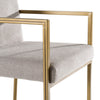 Modrest Burnham Contemporary Light Grey Fabric & Brass Counter StoolModel VGGA-6960CH-C-CS