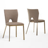 Modrest Burton Modern Beige & Brass Dining Chair Set Of 2 Model VGGA-6527CH-BG-B-DC