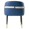 Modrest Calderon Blue & Beige Vegan Leather Dining Chair Model VGVCB065-BLU-DC