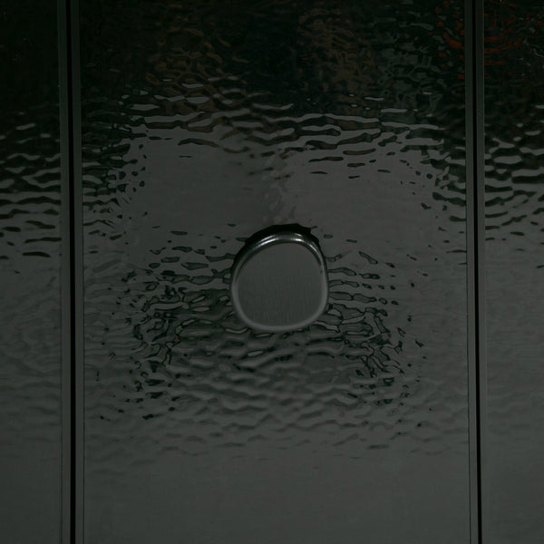 Modrest Calexico Contemporary Black Wave Glass & Black Buffet Model VGGMW-1717