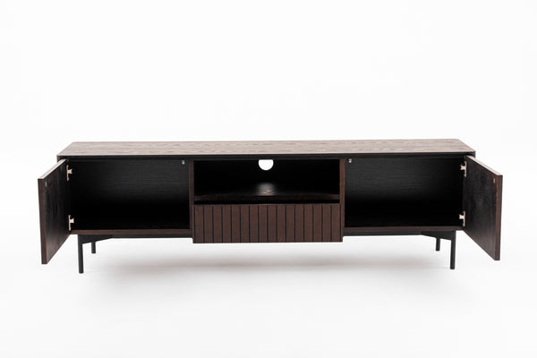 Modrest Calhoun Modern Smoked Ash Tv Stand Model VGDWJ9737-BRN-TV