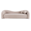 Calico Contemporary Beige Pebble Fabric 3-Seat Sofa