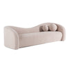Calico Contemporary Beige Pebble Fabric 3-Seat Sofa