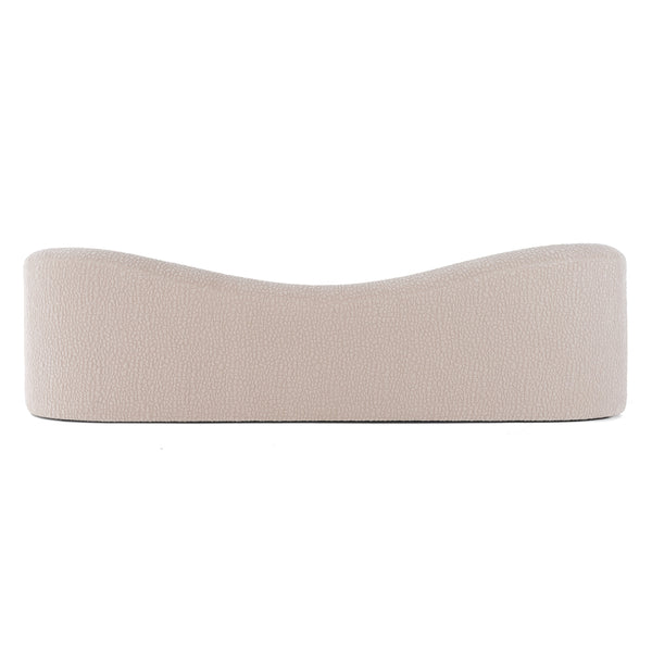 Calico Contemporary Beige Pebble Fabric 3-Seat Sofa