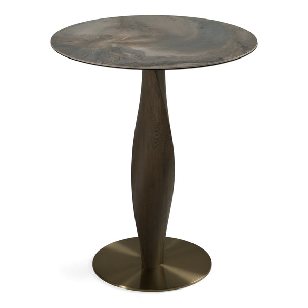 Calvary Mid-Century Modern Ceramic + Grey Ash Bar Table