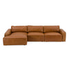 Modrest Cambria Modern Laf Cognac Leather Sectional Sofa Model VGKK-KF1123-SECT