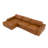 Modrest Cambria Modern Laf Cognac Leather Sectional Sofa Model VGKK-KF1123-SECT