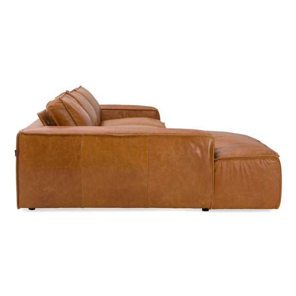 Modrest Cambria Modern Laf Cognac Leather Sectional Sofa Model VGKK-KF1123-SECT