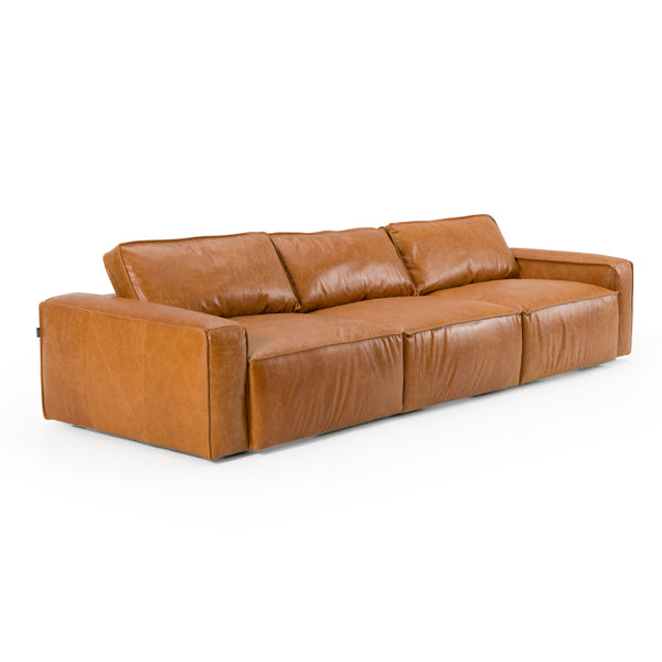 Divani Casa Cambria Modern Cognac Leather Sofa Model VGKK-KF.1123-SOFA-M2832