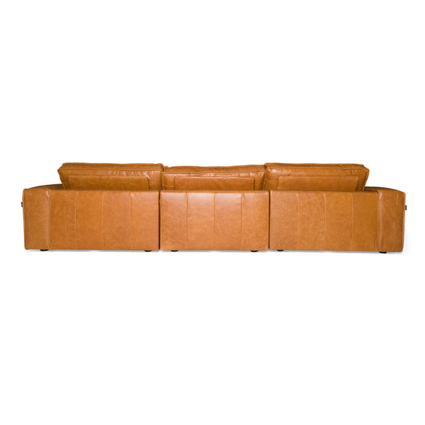 Cambria Modern Cognac Leather Sofa