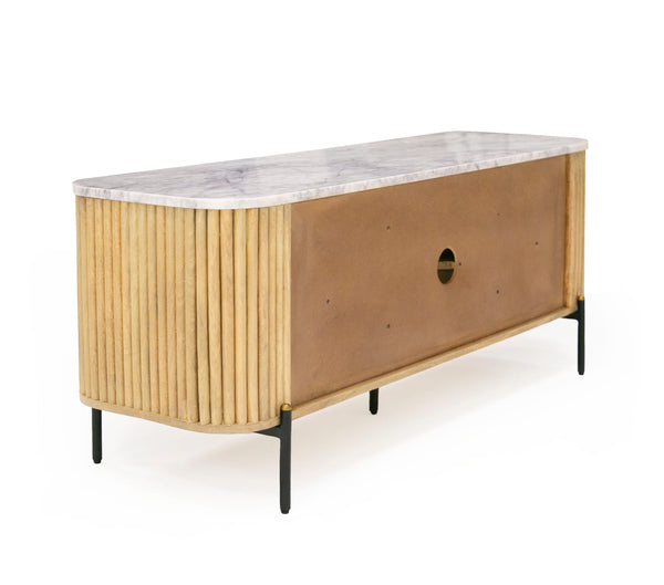 Modrest Cambridge White Marble & Mango Tv Stand Model VGEDRID118002-TV