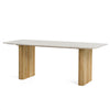 Modrest Cambridge White Marble & Mango Rectangular Dining Table Model VGEDRID120004-RCT