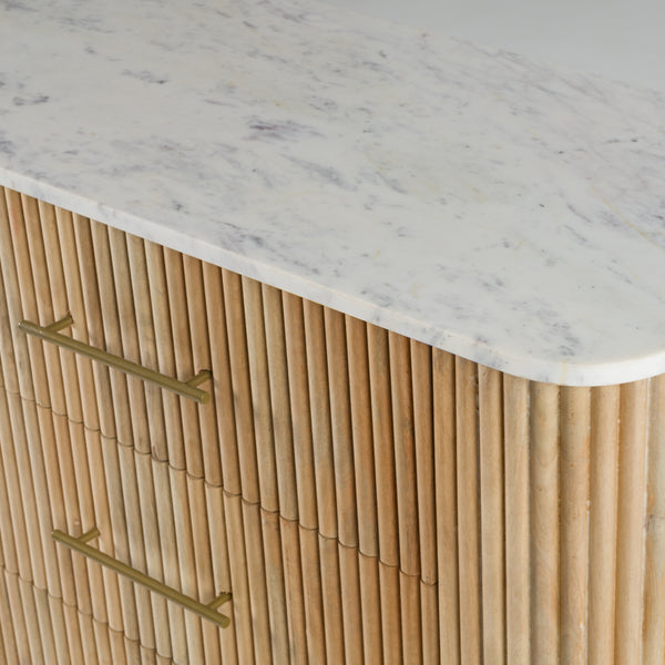 Modrest Cambridge White Marble & Mango Dresser Model VGED-RID112410