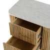 Cambridge White Marble & Mango 2 Drawer Nightstand