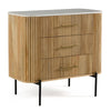 Cambridge White Marble & Mango 3 Drawer Dresser