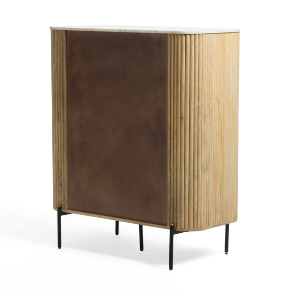 Modrest Cambridge White Marble & Mango Tall Buffet Model VGEDRID109953-TALL