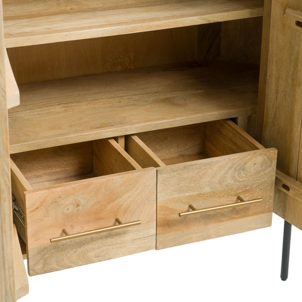 Modrest Cambridge White Marble & Mango Tall Buffet Model VGEDRID109953-TALL