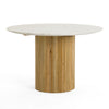 Modrest Cambridge White Marble & Mango Round Dining Table Model VGEDRID112011-RNDDT