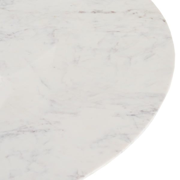 Modrest Cambridge White Marble & Mango Round Dining Table Model VGEDRID112011-RNDDT