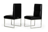 A&X Carla Modern Black Leatherette Dining Chair (Set Of 2) Model VGUNAC022-BLK-DC