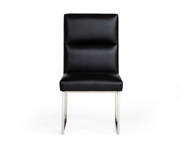 A&X Carla Modern Black Leatherette Dining Chair (Set Of 2) Model VGUNAC022-BLK-DC