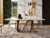 Modrest Carrizo Contemporary Walnut & Marble Dining Table Model VGCSDT-18017-CRM-DT