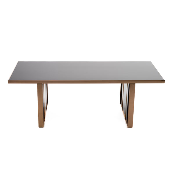 Cartier Modern Black & Rosegold Dining Table