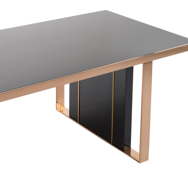 Nova Domus Cartier Modern Black & Rosegold Dining Table Model VGVCT-A002