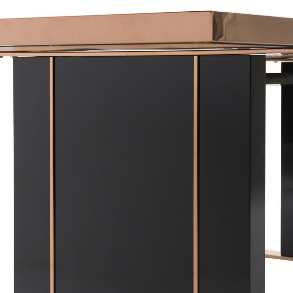 Cartier Modern Black & Rosegold Dining Table