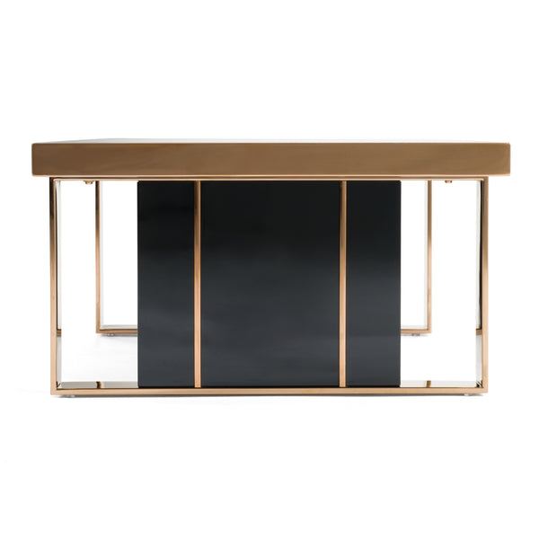 Nova Domus Cartier Modern Black & Rosegold Coffee Table Model VGVCCT-A002