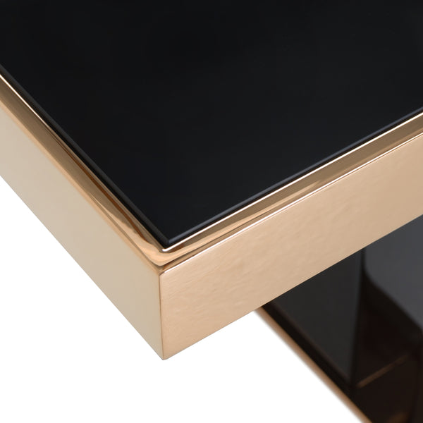 Nova Domus Cartier Modern Black & Rosegold Coffee Table Model VGVCCT-A002