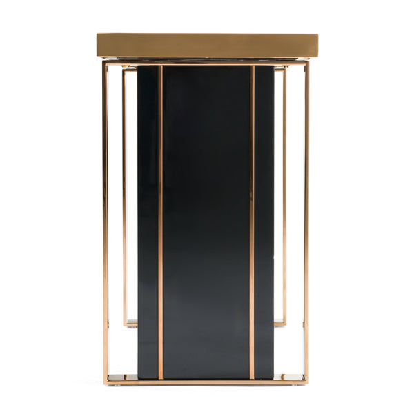 Nova Domus Cartier Modern Black & Rosegold Console Table Model VGVCK-A002