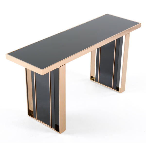 Cartier Modern Black & Rosegold Console Table