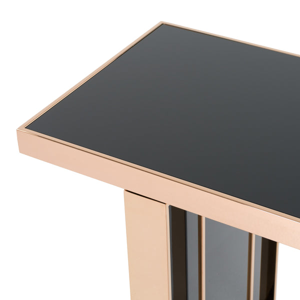 Nova Domus Cartier Modern Black & Rosegold Console Table Model VGVCK-A002