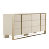 Modrest Cartier Modern Beige Velvet & Brushed Brass 4 Piece Bedroom Set Model VGVCBD-A-002-BGE-BED-4PC-SET