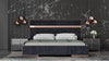 Nova Domus Cartier Modern Black & Rose Gold Bed With Nightstands Model VGVCBD-A002-BLK-BED-2NS-SET