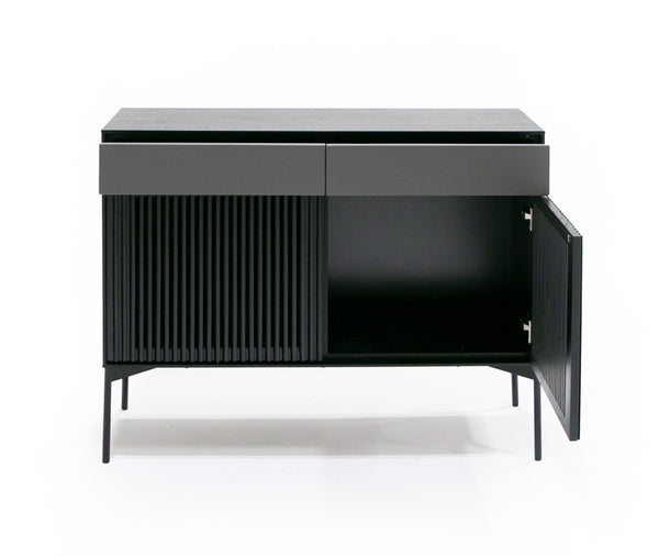 Modrest Casper Modern Mid Century Black Oak Buffet Model VGDW-J9696-BLK