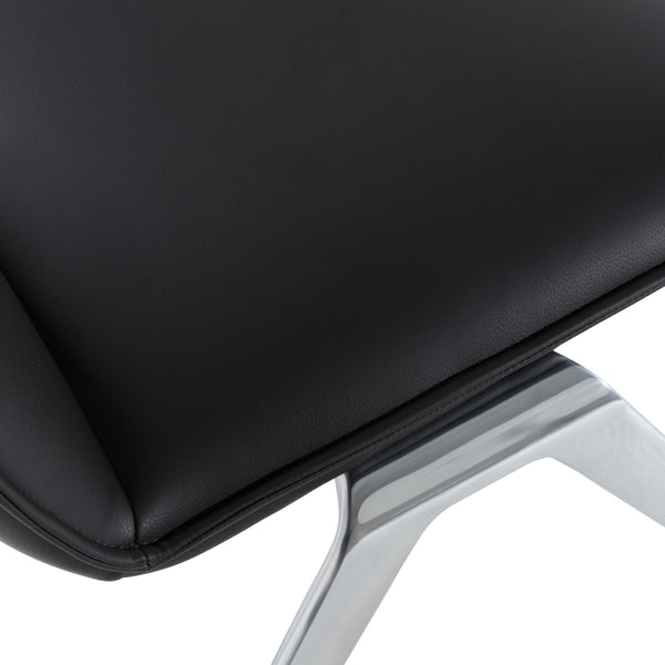 Modrest Cedric Modern Black Vegan Leather Accent Chair Model VGFU-F2313-BLK