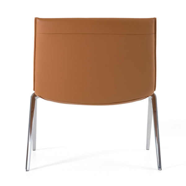 Modrest Cedric Modern Camel Vegan Leather Accent Chair Model VGFU-F2313-CML