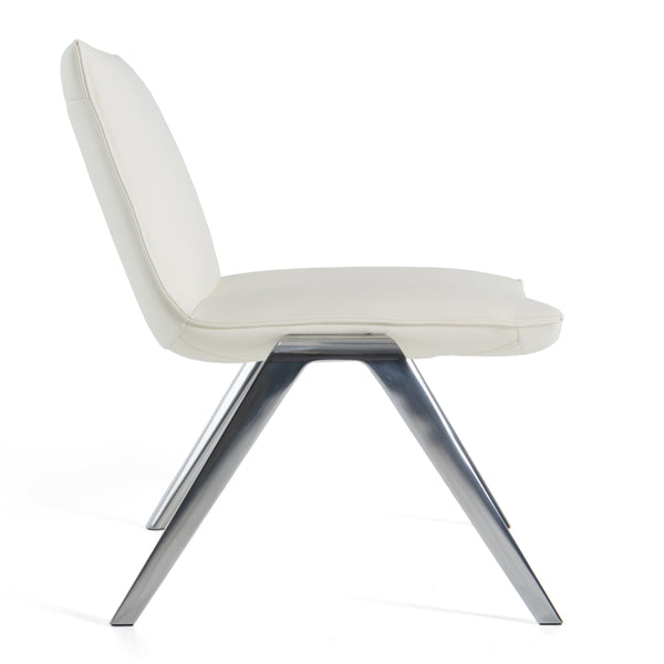 Modrest Cedric Modern White Vegan Leather Accent Chair Model VGFU-F2313-WHT