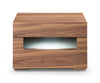 Ceres Contemporary LED Walnut Nightstand