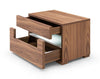Ceres Contemporary LED Walnut Nightstand